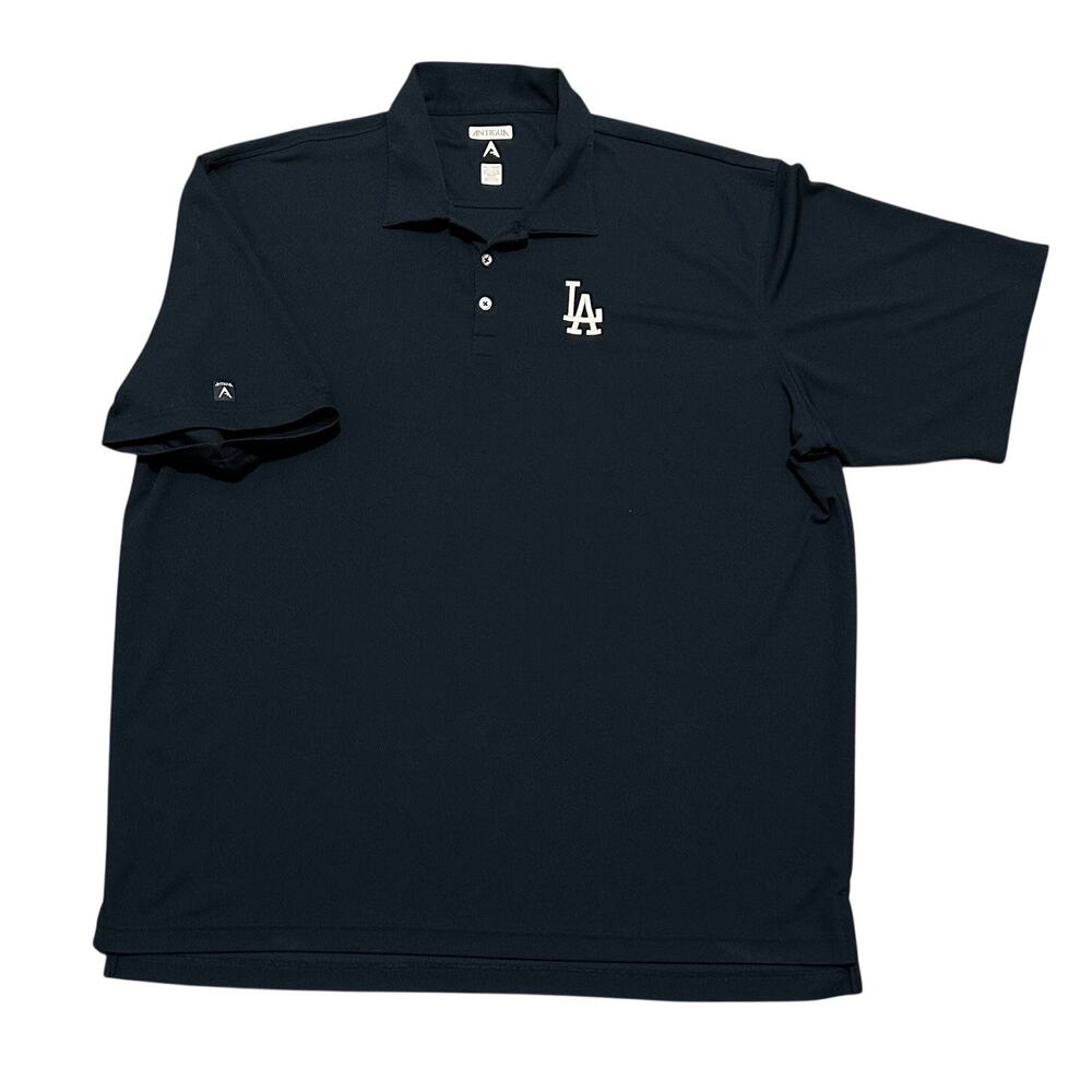 Antigua LA Dodgers Polo Shirt Men's 3XL Navy Blue MLB Short Sleeve